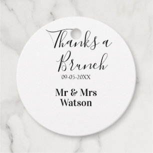 Danke ein Brunch nach der Hochzeit Name Datum einf Geschenkanhänger