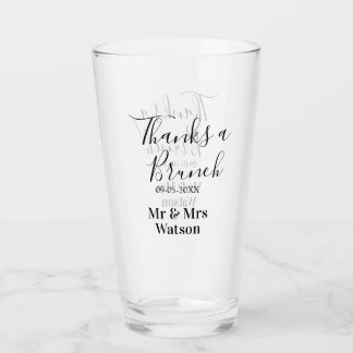 Danke ein Brunch nach der Hochzeit Name Datum einf Glas