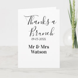 Danke ein Brunch nach der Hochzeit Name Datum einf Karte