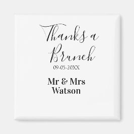 Danke ein Brunch nach der Hochzeit Name Datum einf Magnet