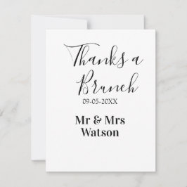 Danke ein Brunch nach der Hochzeit Name Datum einf Mitteilungskarte