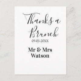 Danke ein Brunch nach der Hochzeit Name Datum einf Postkarte