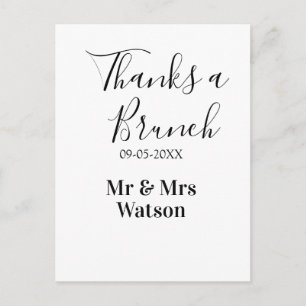 Danke ein Brunch nach der Hochzeit Name Datum einf Postkarte