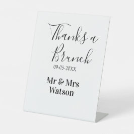 Danke ein Brunch nach der Hochzeit Name Datum einf Sockelschild