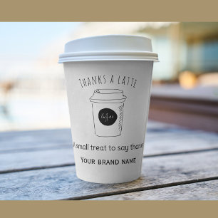 Danke ein Kaffee viel Logo Quadratischer Aufkleber