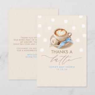 Danke, ein Latte Kaffee-Themen Dankeschön Dankeskarte