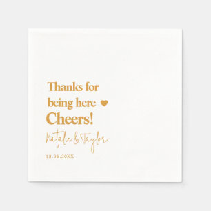 Danke! Einfache Hochzeit Serviette