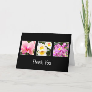 Danke Elegante Orchideen und Stiefmütterchen