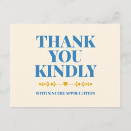 Danke Elegante Typografie Postkarte