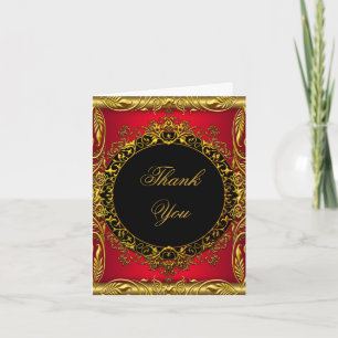 Danke elegantes rotes Goldschwarzes