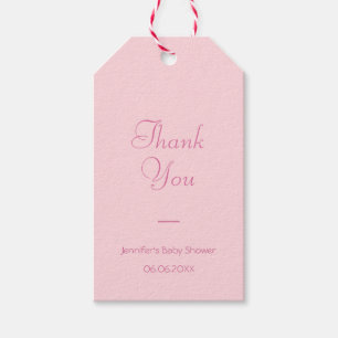Danke erröten rosa modernes handgeschriebenes geschenkanhänger