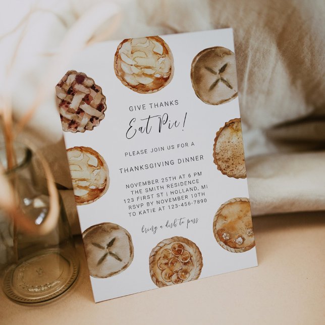 Danke Essen Pie Erntedank Dinner Einladung (Von Creator hochgeladen)