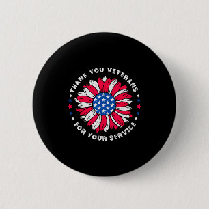 Danke euch Veteranen für euren Dienst Sonnenblume  Button