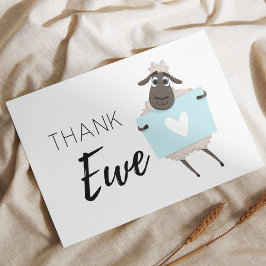 Danke Ewe Sheep Blue mit Herz