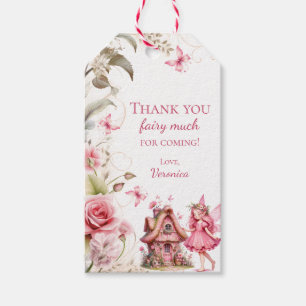 Danke Feen Viel Rosa Florale Geburtstag Geschenkanhänger