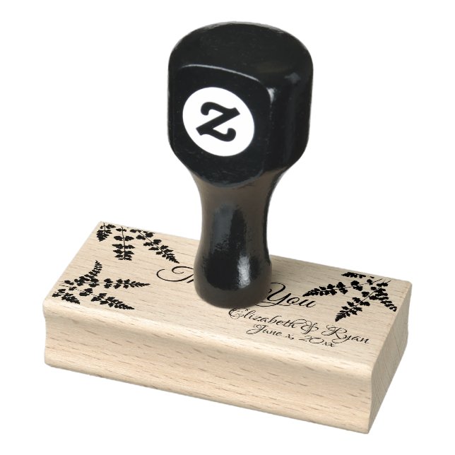 Danke, Ferns Botanical Personalisiert Gummistempel (Stempel)