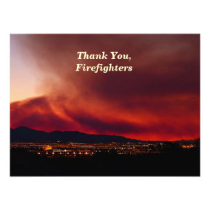 Danke, Feuerwehrleute, Sky on Fire Fine Art Fotodruck