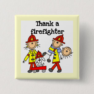 Danke-Feuerwehrmann-T-Shirts und Geschenke Button