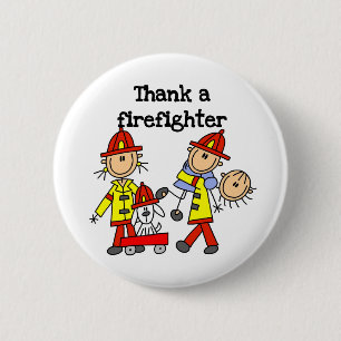 Danke-Feuerwehrmann-T-Shirts und Geschenke Button