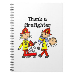 Danke-Feuerwehrmann-T-Shirts und Geschenke Notizblock