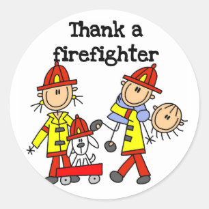 Danke-Feuerwehrmann-T-Shirts und Geschenke Runder Aufkleber