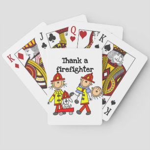 Danke-Feuerwehrmann-T-Shirts und Geschenke Spielkarten