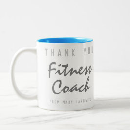 Danke Fitness Coach Zweifarbige Tasse