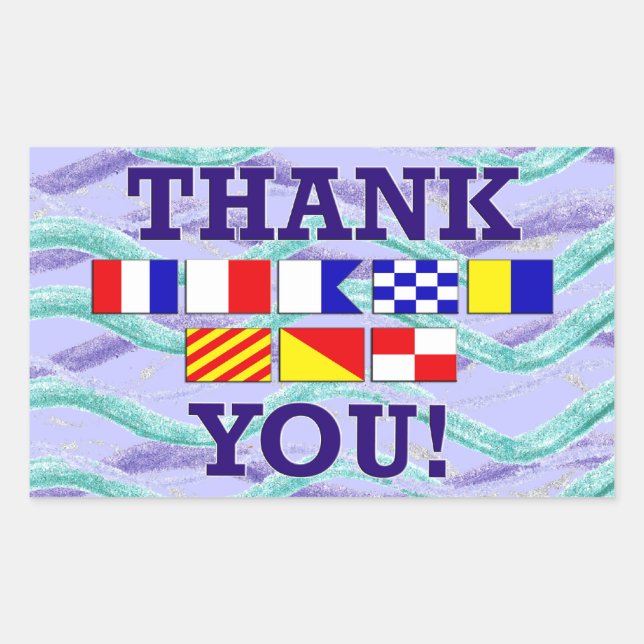 Danke Flag 2 Rectangle Sticker (Vorderseite)