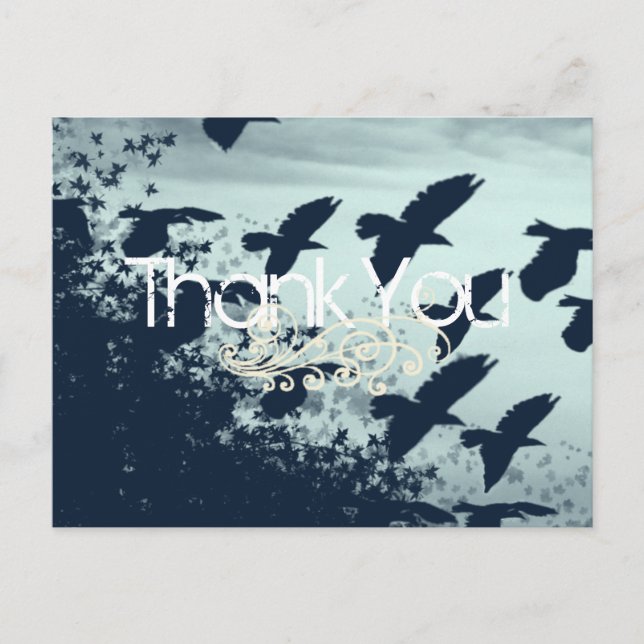 Danke - Fliegende Vögel - Postkarte (Vorderseite)