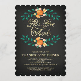 Danke, Floral Erntedank Dinner Party Einladung