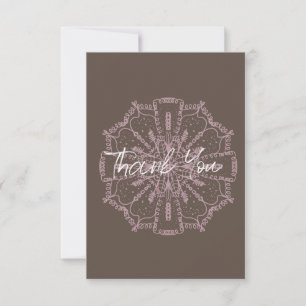 Danke Floral Mandala Boho Rosé Karte
