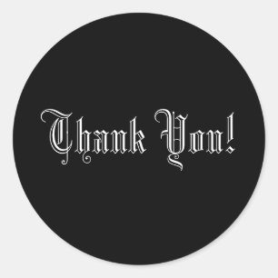 Danke! Formal Wedding Text Umschlag Aufkleber