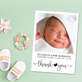 Danke Foto Birth Ankündigung
