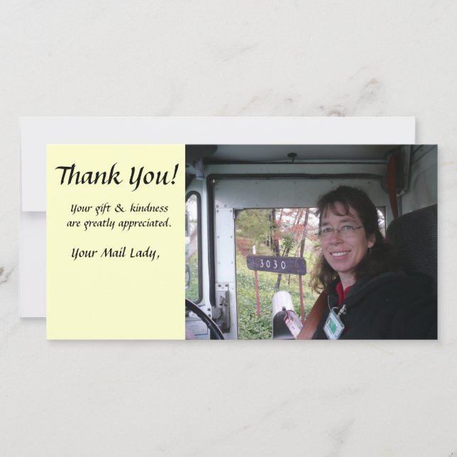 Danke Foto-Karte - Mailman (Vorderseite)