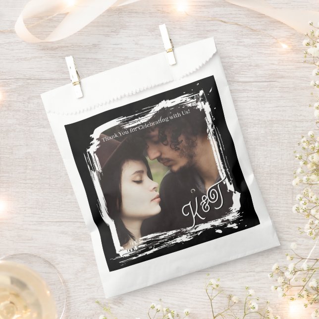 Danke | Foto-Vorlage Hochzeit Geschenktütchen (Ausgeschnitten)