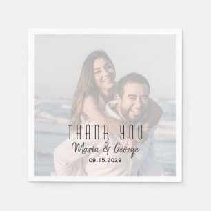 Danke Foto Wedding Napkins Serviette