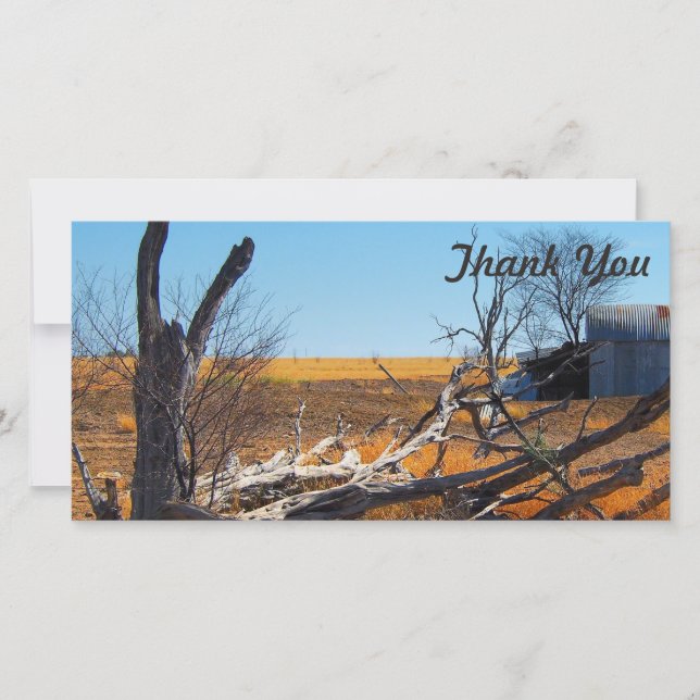 Danke Fotokarte - Australier outback (Vorderseite)