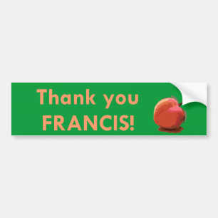 "Danke Francis!" Autoaufkleber