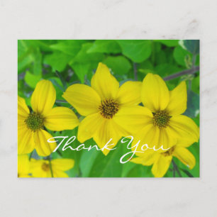 danke freiwilliger schöne gelbe Blumen Postkarte