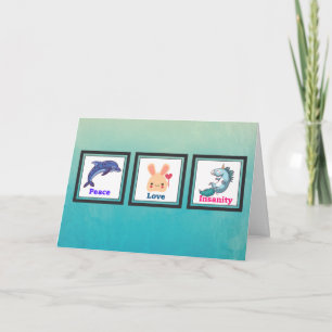 Danke -  Frieden Liebe und Wahnsinn Süße Tiere