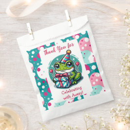 Danke Frog Themed Girl's Birthday Geschenktütchen