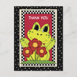 Danke Frosch Animal Postcard Postkarte