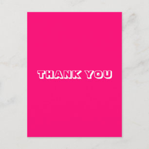 Danke, fuchsia pink weiß postkarte