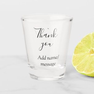 Danke füge Namen hinzu Nachricht einfach stilvolle Schnapsglas