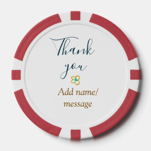Danke füge Namen Nachricht hinzu einfache stilvoll Pokerchips