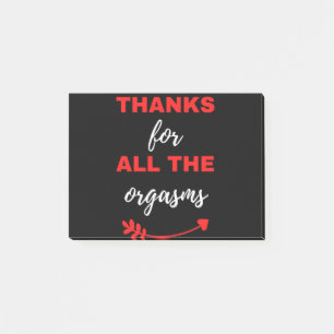 Danke für alle Orgasmen Post-it Klebezettel