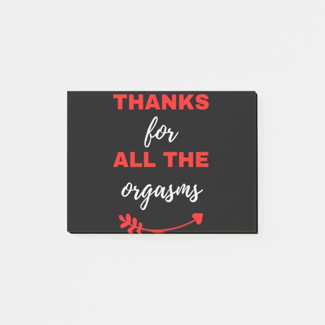 Danke für alle Orgasmen Post-it Klebezettel (Vorderseite)