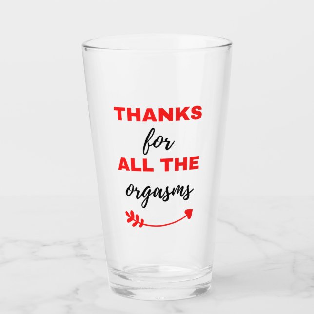 Danke für alle Orgasmen schwarz Glas (Vorderseite)