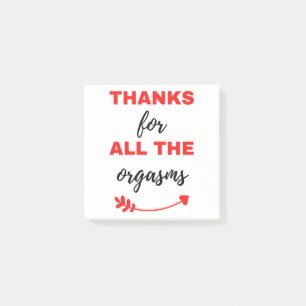 Danke für alle Orgasmen schwarz Post-it Klebezettel