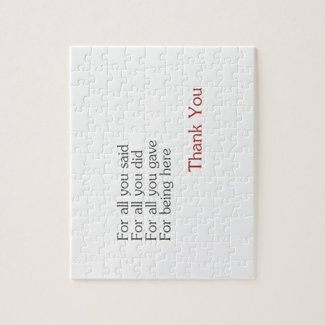 Danke für alle puzzle (Vertikal)